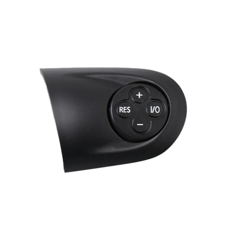 Black steering wheel control panel with RES and I/O labels plus and minus buttons