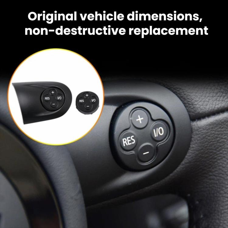 Black steering wheel button module with RES and I/O plus minus controls