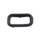 Dashboard side air vent rubber ring, black rectangular bezel insert (close-up)