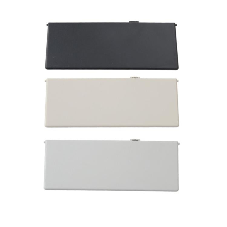 Set of sun visor vanity mirror covers for Land Rover in black, beige, and light gray
