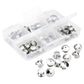 40 PCS/Box Locking Pin Backs Metal Pin Keepers Replacement with Storage Box for Enamel Pins Lapel Pins Badges