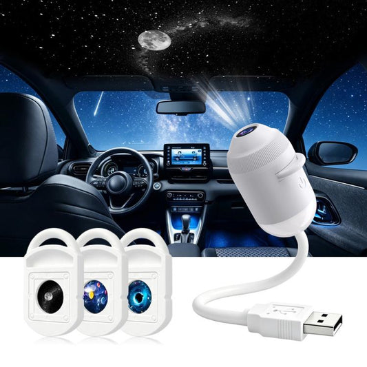 USB Star Projector Night Light Adjustable Focus LED Planetarium Lamp, With 3 Lenses, With 6 Lenses