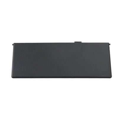 Black sun visor vanity mirror cover, rectangular with central latch
