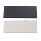 Sun visor vanity mirror covers in black and light gray, rectangular shape