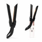 Black straightener attachment with rose-pink body, two heating plates, curved smoothing guard