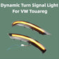Dynamic turn signal light for side mirrors, pair, black housing with amber running light