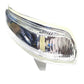 Clear turn signal lens with ribbed reflector and chrome trim