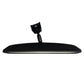 Black interior rearview mirror back view with top mounting stem and bracket