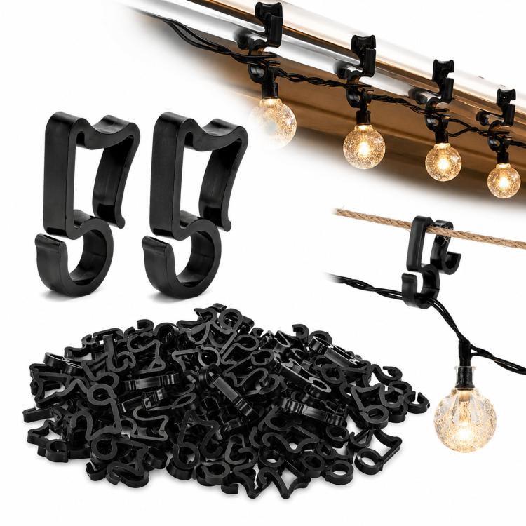50 PCS/Pack Christmas Light Clips Gutter Hooks for Outdoor String Lights, Gutter Hooks