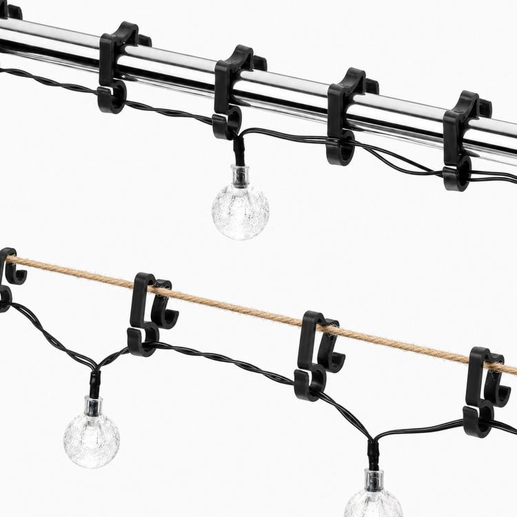 50 PCS/Pack Christmas Light Clips Gutter Hooks for Outdoor String Lights, Gutter Hooks