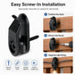 Single black screw-in light hook clip for hanging outdoor string lights