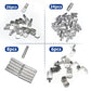 64 PCS/Pack Shelf Pegs Kit 4 Assorted Styles Shelf Support Pins Brackets Assortment with Storage Box, 64 PCS/Pack Gold, 64 PCS/Pack Silver