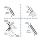 64 PCS/Pack Shelf Pegs Kit 4 Assorted Styles Shelf Support Pins Brackets Assortment with Storage Box, 64 PCS/Pack Gold, 64 PCS/Pack Silver