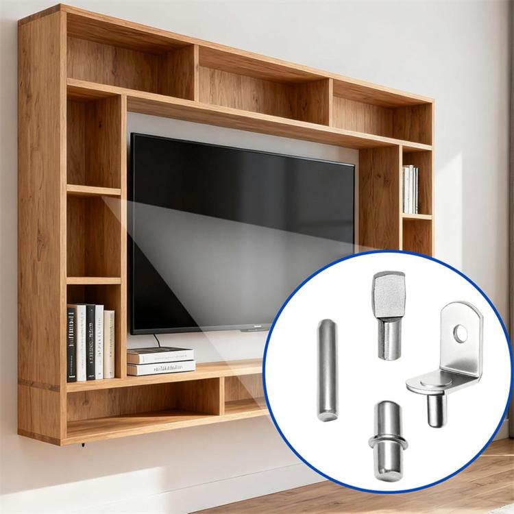 120 PCS/Box Shelf Pegs Kit 4 Assorted Styles Metal Shelf Support Pins Brackets Assortment, 120 PCS/Box