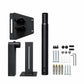 Steel wall mount bracket kit: mounting plate, telescopic pole, base bracket, bolts