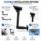 Black adjustable angle telescopic wall mount bracket for satellite alignment