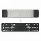 Black ABS Euro license plate frame with snap-on magnetic backing plates for mounting