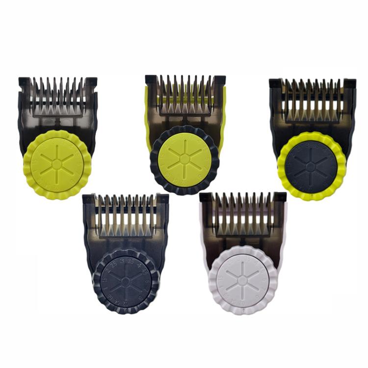 Set of adjustable guide combs for Philips OneBlade, with colored length wheels