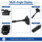 Ignition coil shown from multiple angles, including connector and boot end