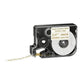 Heat-transfer label cartridge with white tape and gold ink lettering on white