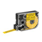 12mm heat-transfer label ribbon, black text on yellow background label strip