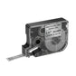 12mm heat-transfer label printer ribbon cartridge, silver case with black ink