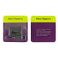 Hair trimmer guide comb in blister packaging, 1–5mm, with compatibility list