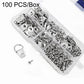 Small D-Ring Picture Hangers Single Hole Frame Hanging Hooks with Screws, 100 PCS/Pack, 100 PCS/Box