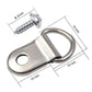 Small D-Ring Picture Hangers Single Hole Frame Hanging Hooks with Screws, 100 PCS/Pack, 100 PCS/Box