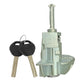 Right door lock cylinder with mounting pin and two keys, silver-gray