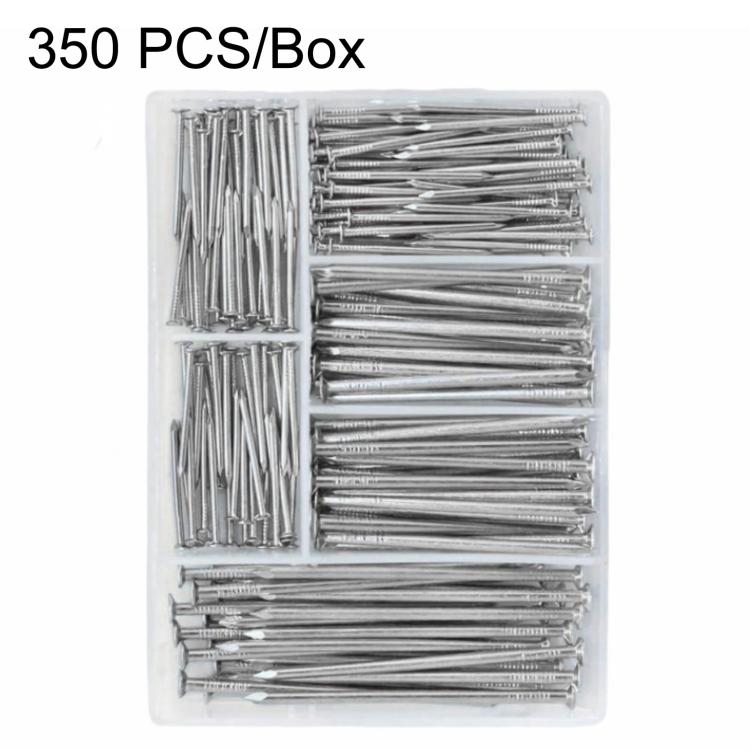 350 PCS/Box Picture Hanging Nails Assortment Kit 5 Sizes Hardware Nails Set
