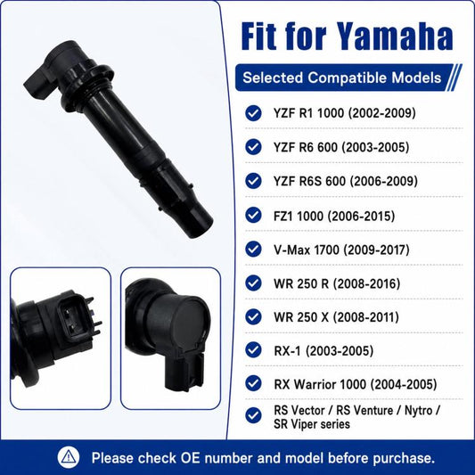 For Yamaha Ignition Coil 5VY-82310-00-00 F6T558 DQG3199A, For Yamah
