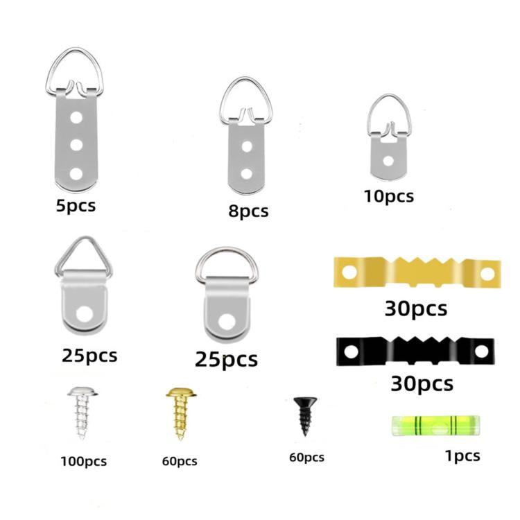 353 PCS/Box Heavy Duty Picture Hanging Kit Frame Hangers Hardware Set, 353 PCS/Box