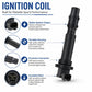 Motorcycle ignition coil with black housing and two-pin connector