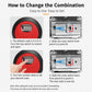 Oversized Circular Key Lock Box Waterproof 4 Digit Combination Security Storage Case