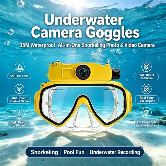 FSD191 HD Action Camera With 15M Diving Goggles Wi-Fi Connectivity For Snorkeling Swimming Photos Videos