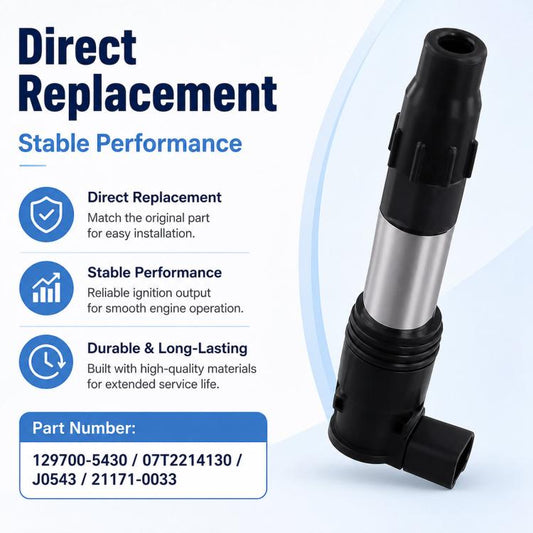 For Kawasaki Motorcycle Ignition Coil 129700-5430 / 07T2214130 / J0543 / 21171-0033