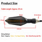 1 Pair Sequential LED Motorcycle Turn Signals with Arrow DRL Dual-Sided Flowing Amber Indicator Blinkers Light
