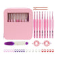 Plastic Soft-Handle Aluminum Crochet Hook Set Yarn DIY Knitting Tools, 10 PCS/Pack, 34 PCS/Pack