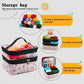 Portable dual-layer crochet storage bag with multicolor yarn balls on top