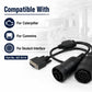Diesel diagnostic cable with DB connector and two circular interfaces, 457-6114