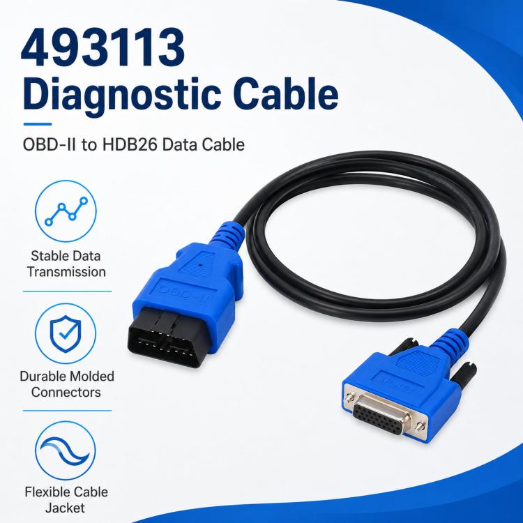 NEXIQ Automotive Diagnostic Cable 493113 OBD to HDB26 Data Read Cable
