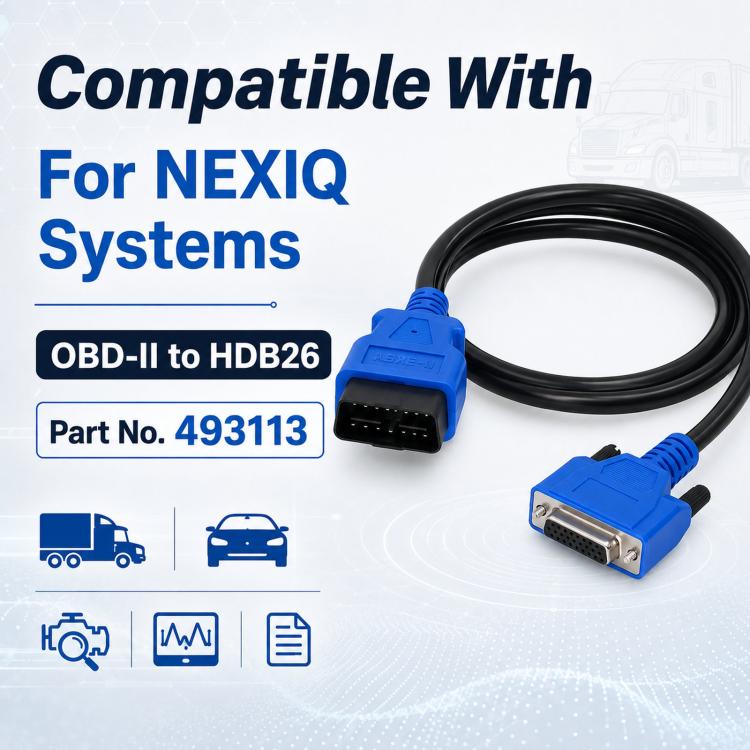 NEXIQ Automotive Diagnostic Cable 493113 OBD to HDB26 Data Read Cable