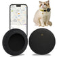 Black silicone pet tracker tag with phone map and cat wearing tracker