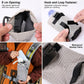Gray water bottle pouch with hook-and-loop flap and ripstop fabric, adjustable tightness