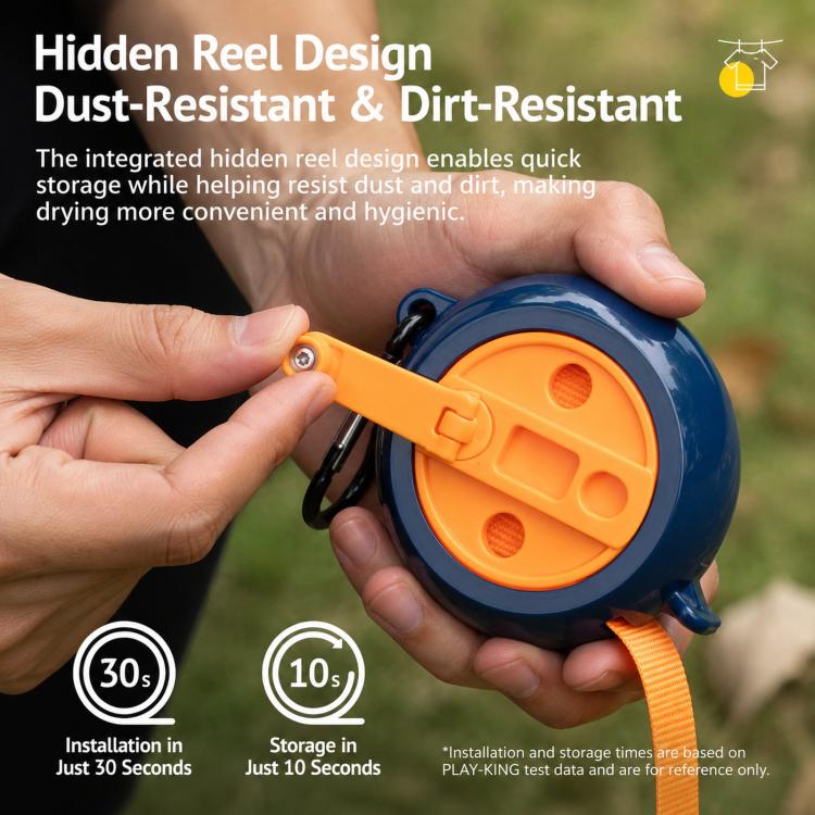 AOTU AT6717-A Portable Retractable 4.1m Clothesline With 41 Hanging Holes Windproof Laundry Line