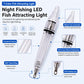 LED fishing light lure diagram showing clear body and ribbed top lampshade