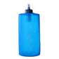 Collapsible blue TPU water bottle with screw cap and loop, 2000 mL marked.