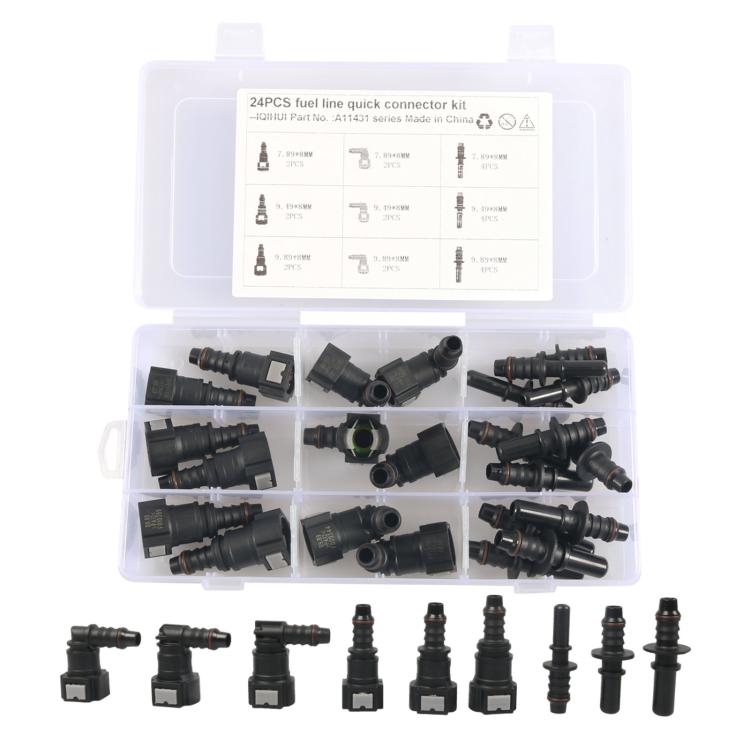 Car Motorcycle Fuel Line Quick-Connect Fitting Kit, 24pcs /Box 6mm, 24pcs /Box 8mm