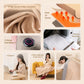 Burgundy heated shawl wrap blanket rolled for compact storage